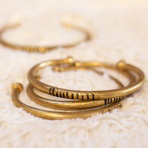 Women's African Brass Printed Bracelet